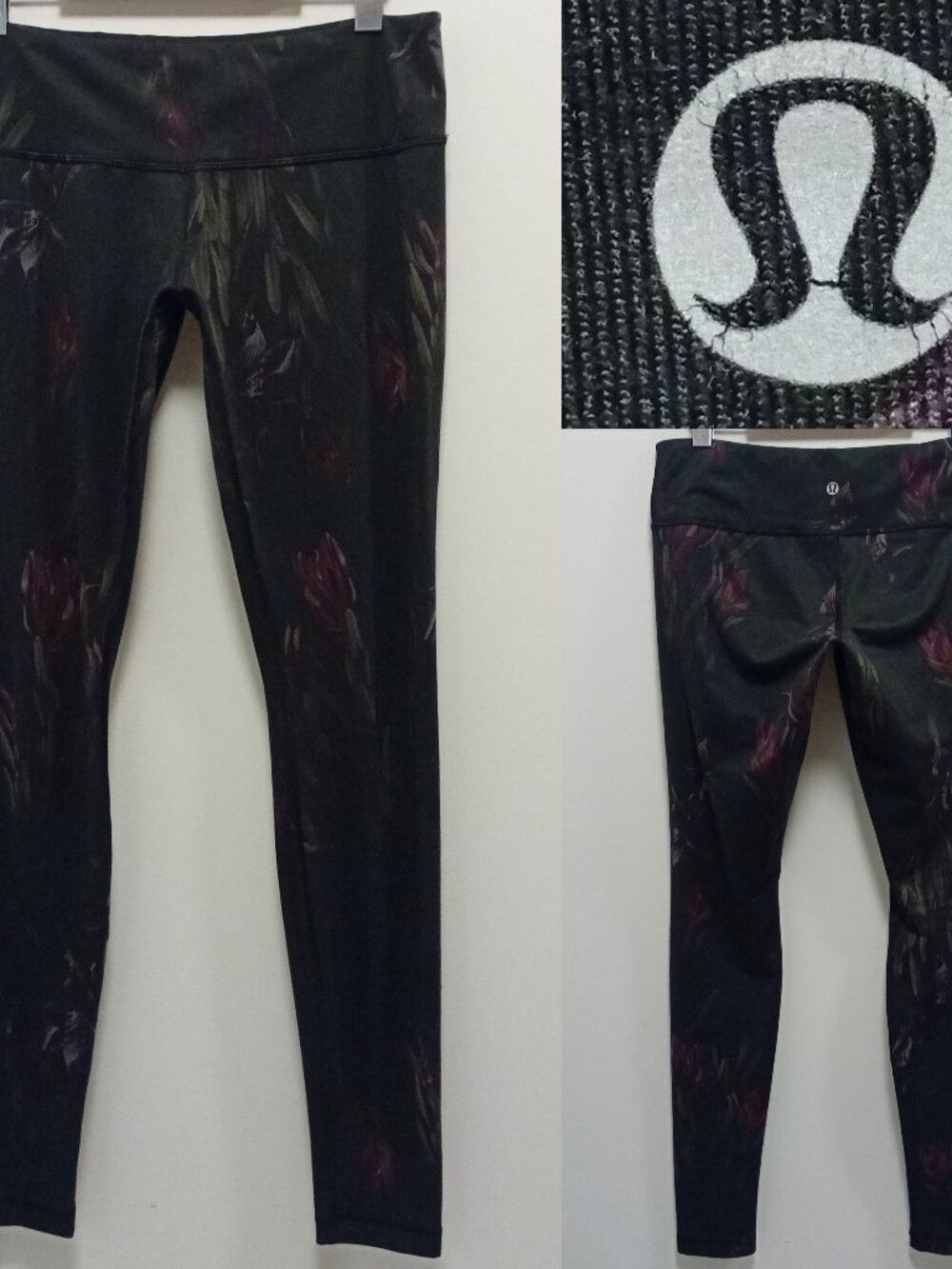 Lululemon Wunder Under Pant Midnight Iris Multi Black Size 8 Medium Luon